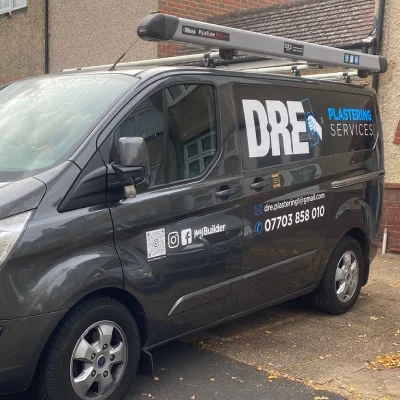 D.R.E Plastering Services van